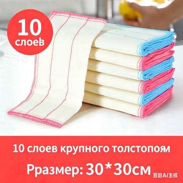 Салфетки для уборки, 10-слойная зашифрованная модель 30*30 <модель электронной коммерции>