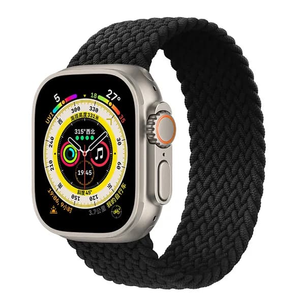Pемешок для apple watch для часов нейлоновый,ремешок для смарт часов Apple Watch Series 1-11 , SE, Ultra 49mm 45mm 46mm 44mm 42mm(Series 1 2 3), размер L (165MM)