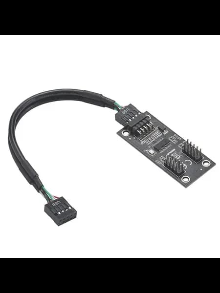 USB разветвитель 9-контактный, кабель 0.3м