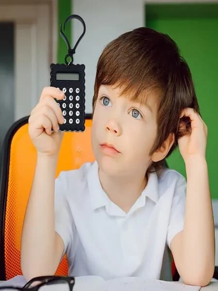 Портативный мини-калькулятор на брелоке с 8-разрядным дисплеем для студентов и экзаменов
