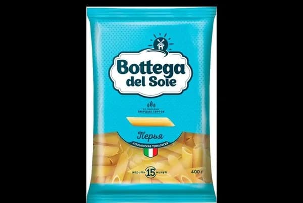 Макаронные изделия Bottega del Sole Перья группа B 400 г, 1 шт