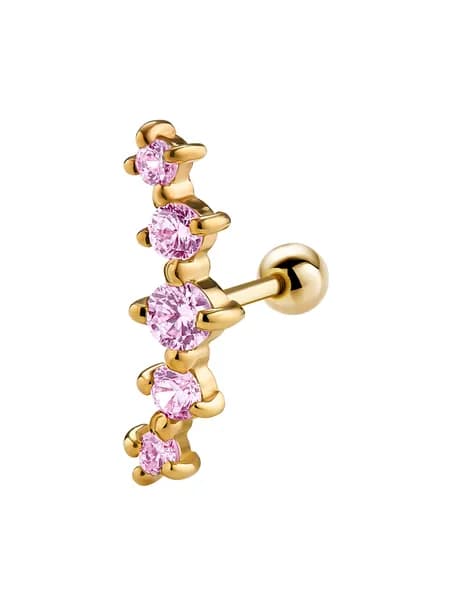Серьга из серебра для пирсинга хряща, хеликса Файв