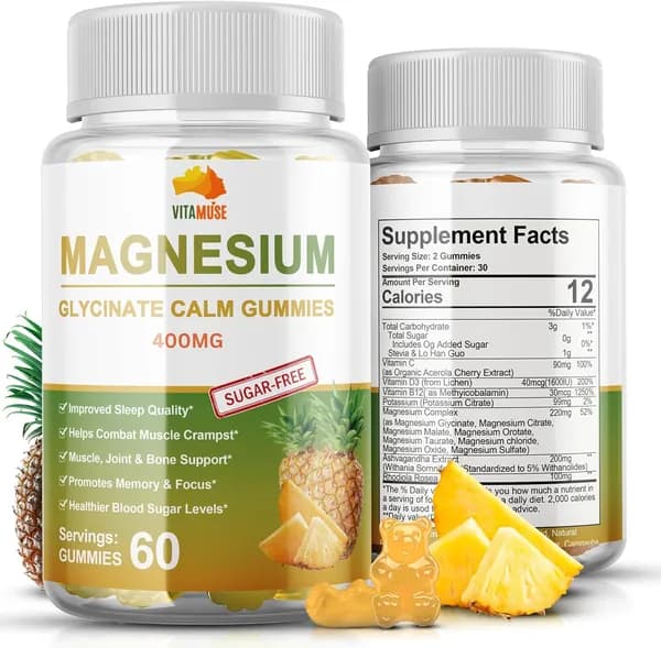 Vitamuse Magnesium Glycinate Calm Gummies 400 мг - поддержка сна