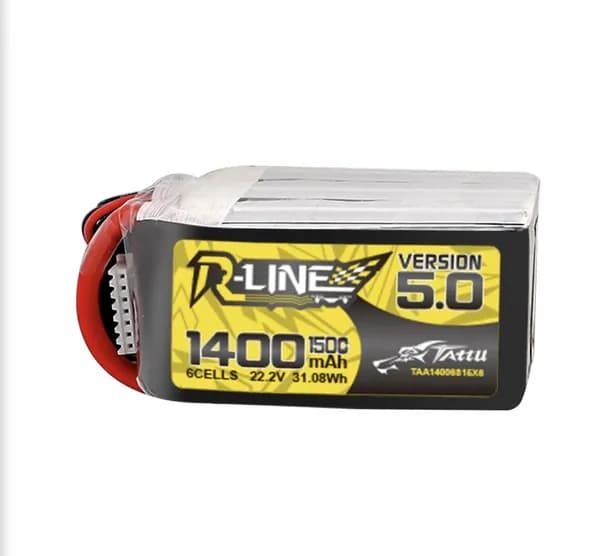Аккумулятор Tattu R-Line V5.0 1400мАч 6S 150C LiPo (XT60)