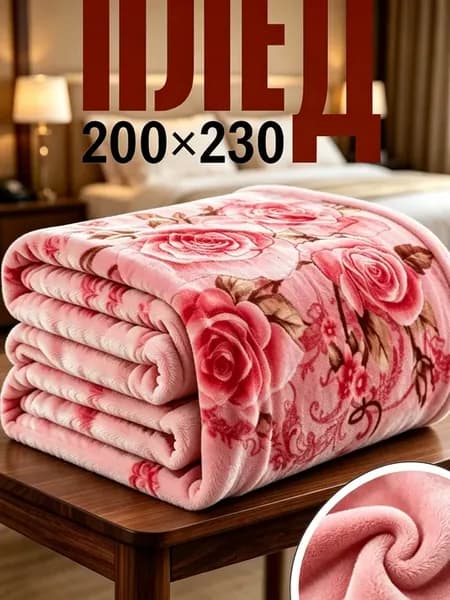 Плед 200х220 для дивана и кровати