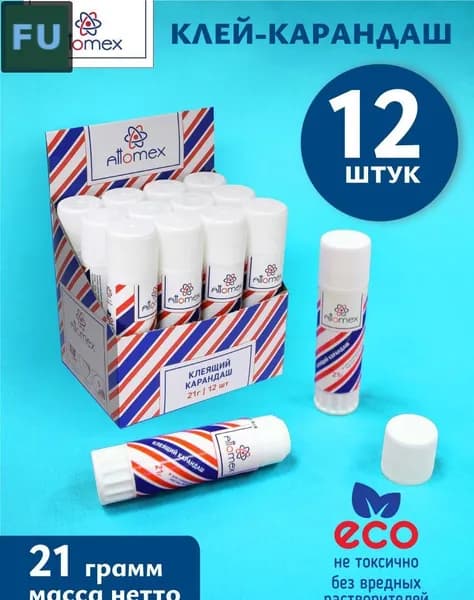 Клей канцелярский Карандашдля пазлов, для декупажа 12 шт./ 21 г.