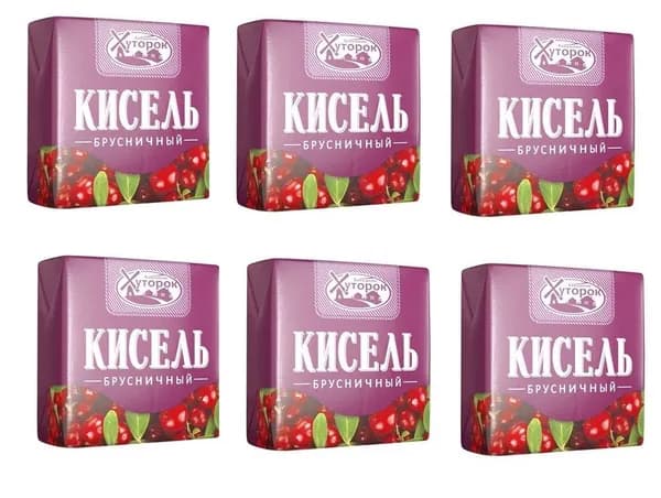 Бабушкин Хуторок Кисель , Брусничный ,180г, 6шт