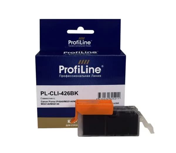 Струйный картридж ProfiLine CLI-426BK для принтеров Canon PIXMA MX714, MX884, MX894 9 мл фото черный