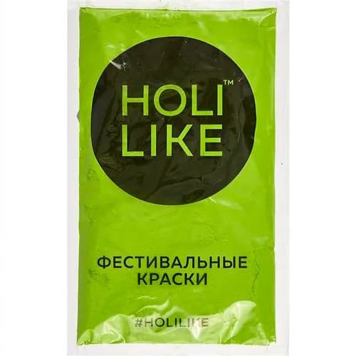 Краска Холи (HOLI) 1 пак, салатовая, для фестивалей, праздников и детских дней рождения