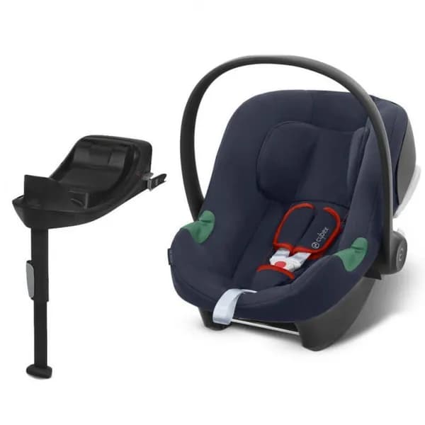 Автокресло для новорожденных Cybex Aton B2 i-Size Bay Blue с базой isofix One i-Size, автолюлька переноска для новорожденных 0+