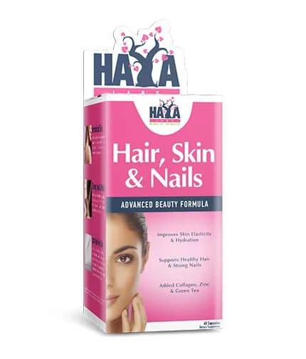 Haya Labs / Hair, Skin and Nails /Натуральная поддержка для здоровых волос, кожи и ногтей / 60 CAPS