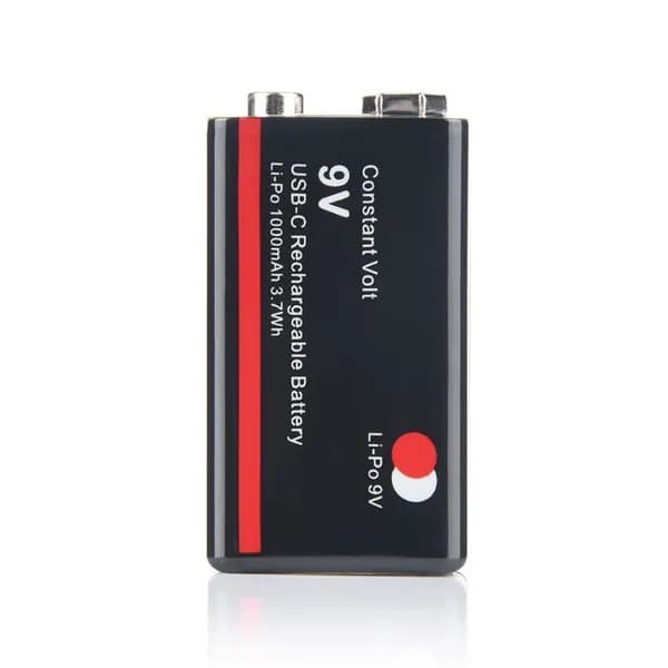 Аккумулятор Li-Po Soshine LiUSB-9V-1000 (9 В, 0,4 А, 411 мАч, ЗУ USB-C)