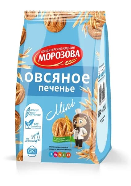 Кондитерские изделия Морозова Печенье Овсяное мини, 150 гр