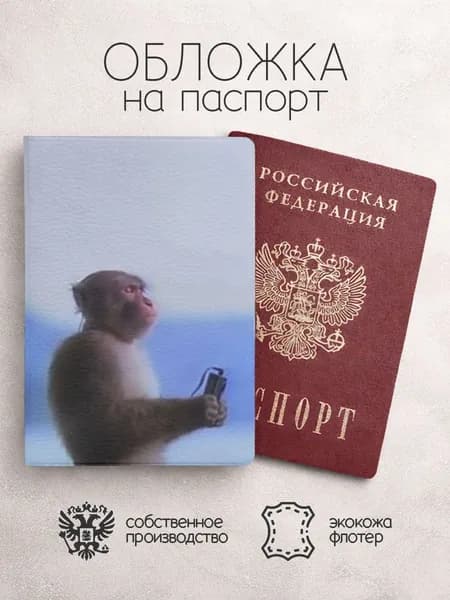 Обложка на паспорт Бибизяны с плеером
