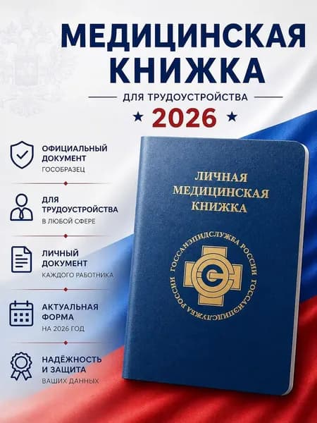 Медицинская книжка, бланк