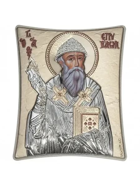 Икона "Святой Спиридон", 8х9 см, Греция, 132TW2FWB