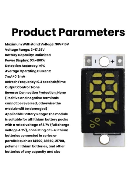 (1 шт) Мини-индикатор заряда 4.2V