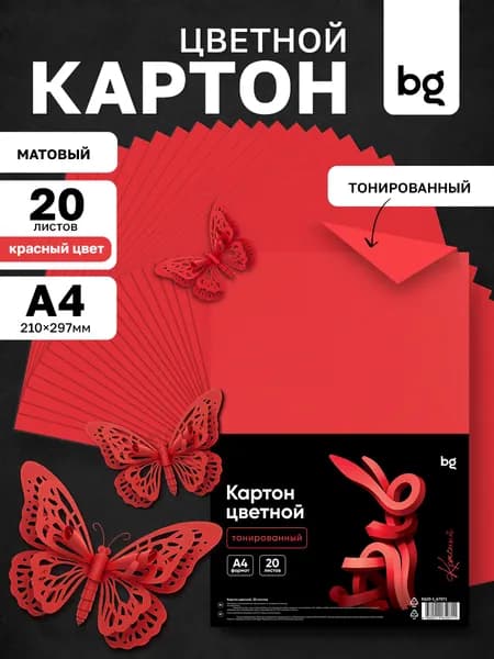 КартонДвухсторонняя A4, количество листов: 20