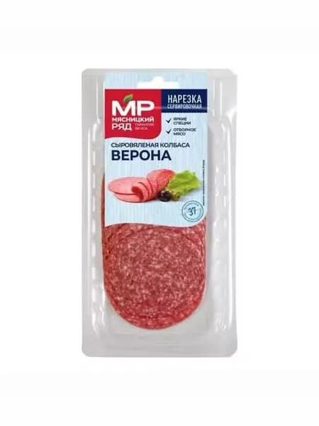 Колбаса сыровяленая Мясницкий Ряд Верона полусухая нарезка 90 г