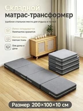 Бескаркасный диван Матрас, Лён, Размер XL,серый металлик