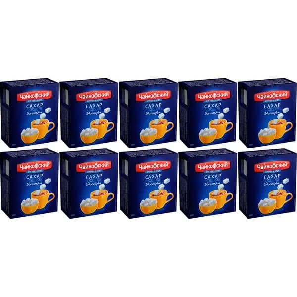 Сахар Чайкофский белый кусковой экстра 500 г, набор: 10 штук