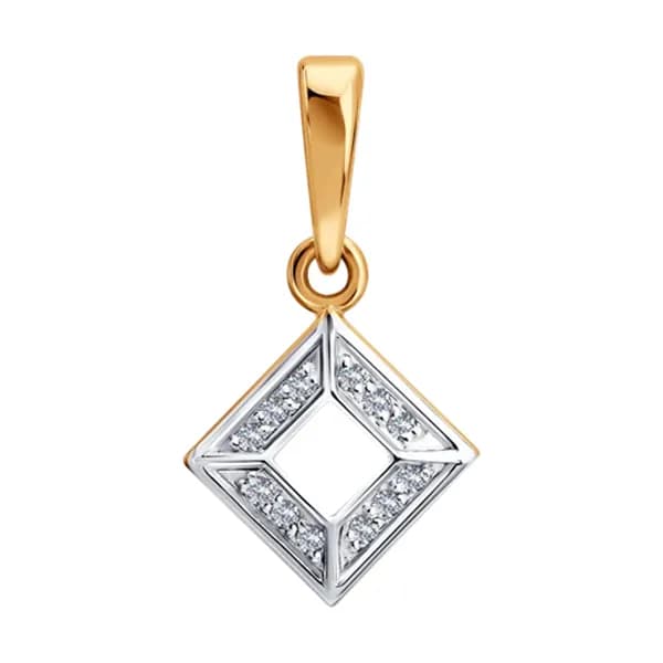Золотая подвеска DIAMANT-ONLINE с бриллиантом 585 пробы