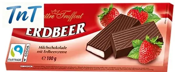 Шоколад молочный с клубнично-кремовой начинкой Erdbeer (Германия) 100 гр.
