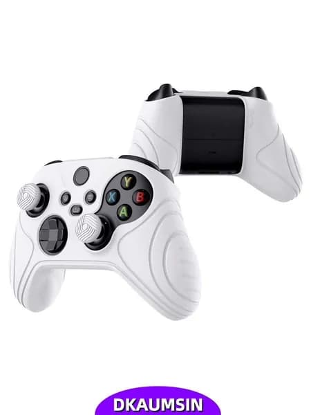 Силиконовый чехол для Xbox Series S/X с накладками на стики, белый