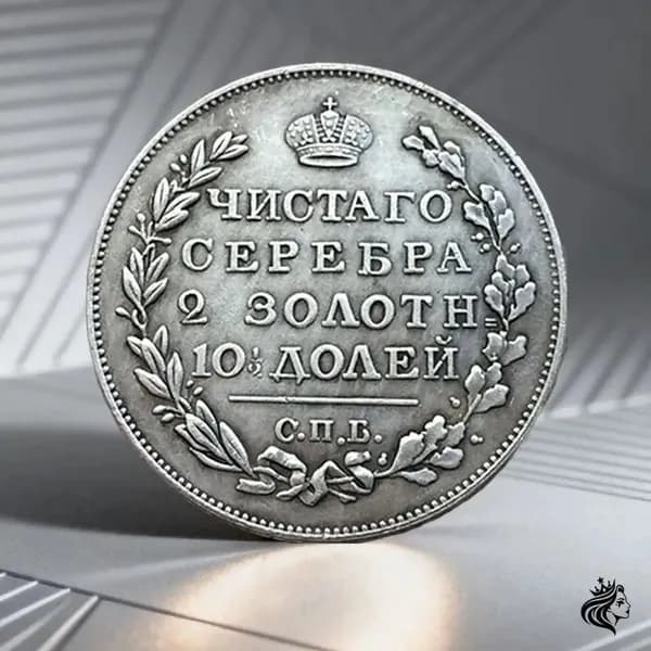 Это монета достоинством 1 рубль, выпущенная Российской империей в 1814 году./ Подарки для мужчин, коллекционирующих монеты.
