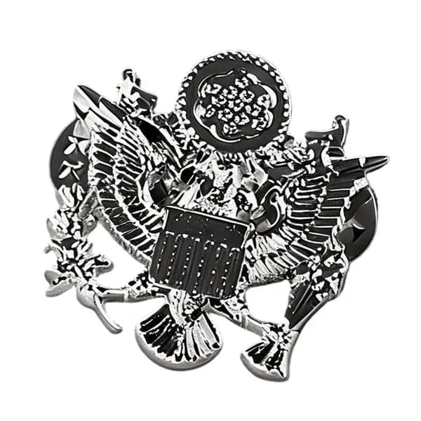 Эмалевая брошь Ястреб , серебро