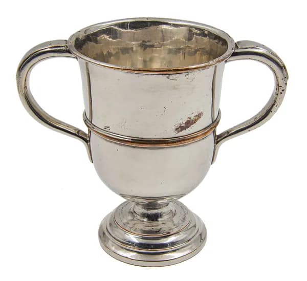 Кружка пивная, 1900 - 1920 годы, Англия; медь, серебрение; 350 мл.