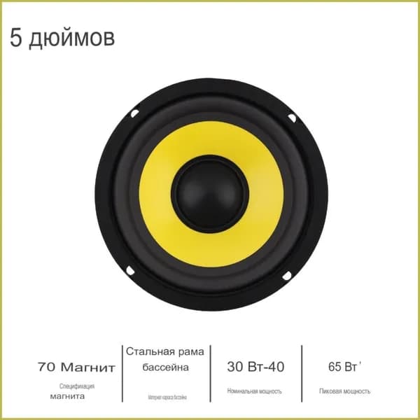 Сабвуфер автомобильный, 13 см (5 дюйм.)