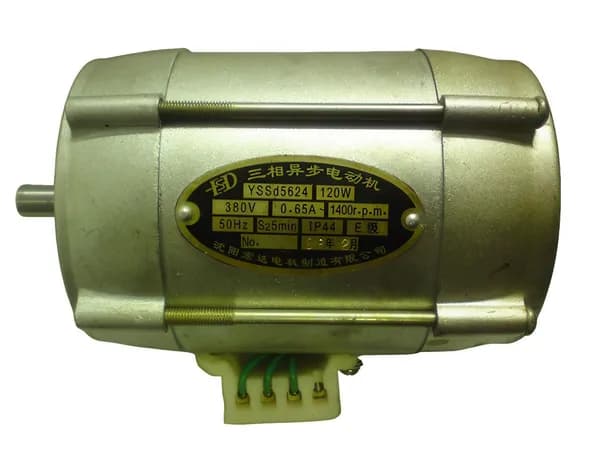 Электродвигатель асинхронный YSSd5624 (120W / 380V / 1400RPM) для токарного станка с ЧПУ CKE (DMTG)