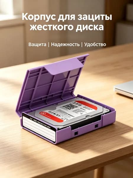 Защитный чехол для жесткого диска 3,5 дюйма с противоударным покрытием