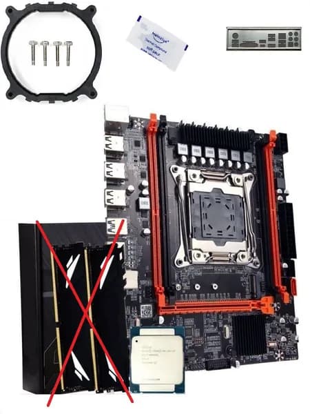 QIYIDA Комплект 14ядер/28потоков (материнская плата x99 +xeon e5 2660v4), LGA 2011-3, DDR4, Материнская плата