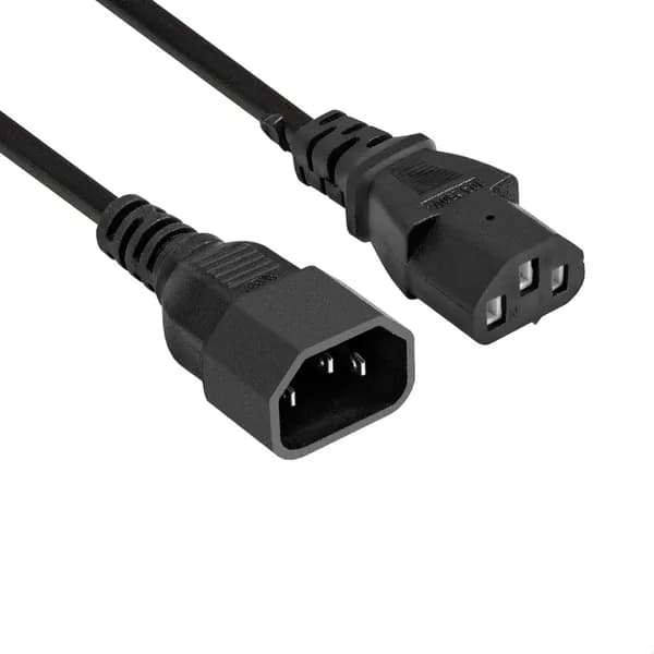Кабель питания IEC C13-C14 ExeGate 0.5м, Черный 3*1мм2 EX297767RUS