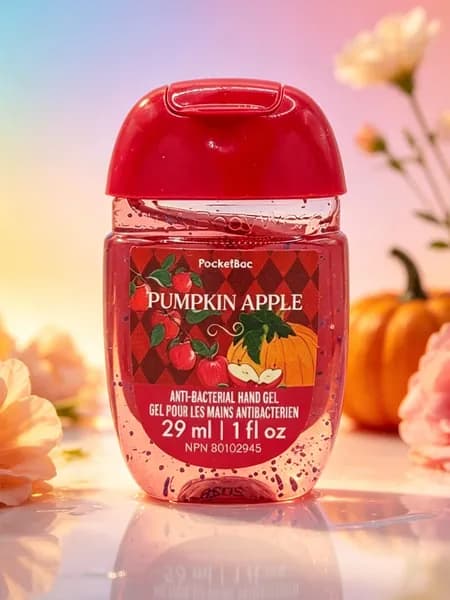 Bath & Body Works Санитайзер для рук антисептик,Новое в 2025 году, Pumpkin Apple 29МЛ, Красные яблоки, осенние кабачки, бутоны сирени