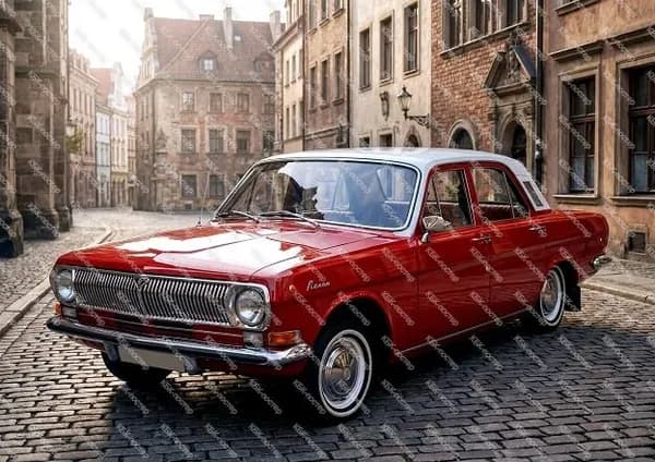 Постер ""Волга 24 - советский автомобиль". 21х30 см. Постер А4_014.", 30 см х 21 см