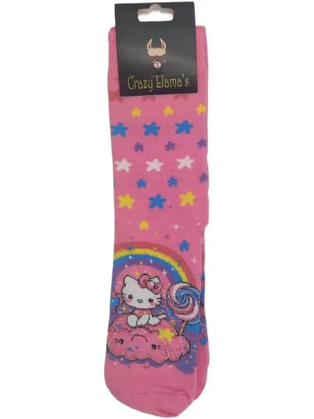 Носки Crazy Llama`s женские, мужские Носки с принтом, Crazy Llama's, Хеллоу Китти, Hello kitty, 1 пара