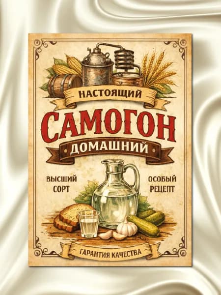 Наклейки на бутылки Домашний самогон