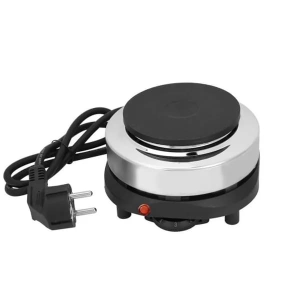 Электрическая настольная плита Электроплитка мини HOT PLATE 500W чугун, хром
