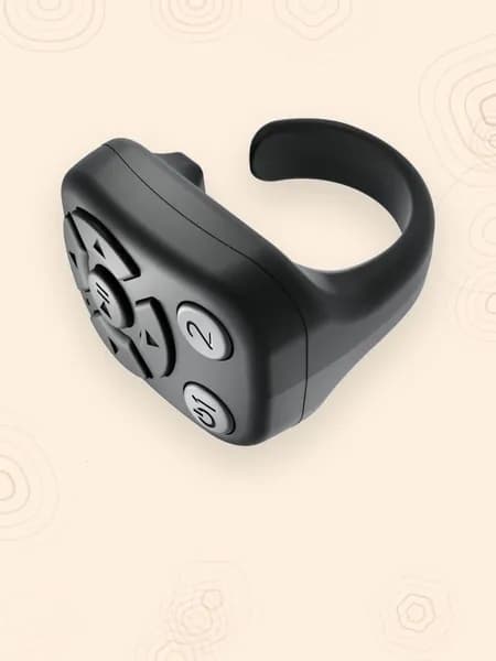 Легкое Bluetooth-кольцо для управления видео и книгами, Черный