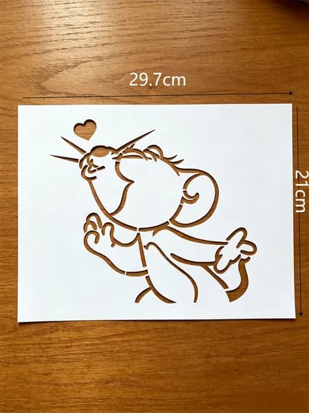 Трафарет "Джерри" A4 (29.7x21 см), многоразовый