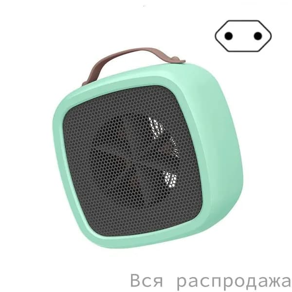 Компактная электрическая печь с керамическим нагревателем, быстрый обогрев, Светло-зеленый - вилка европейского стандарта