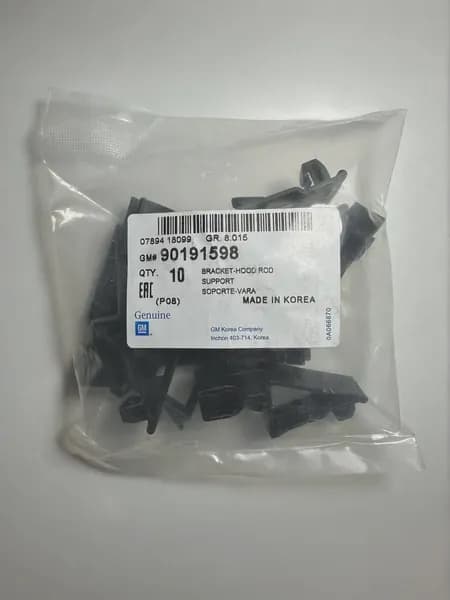 Фиксатор стойки капота General Motors 90191598 Astra Kadett Monza / 10шт