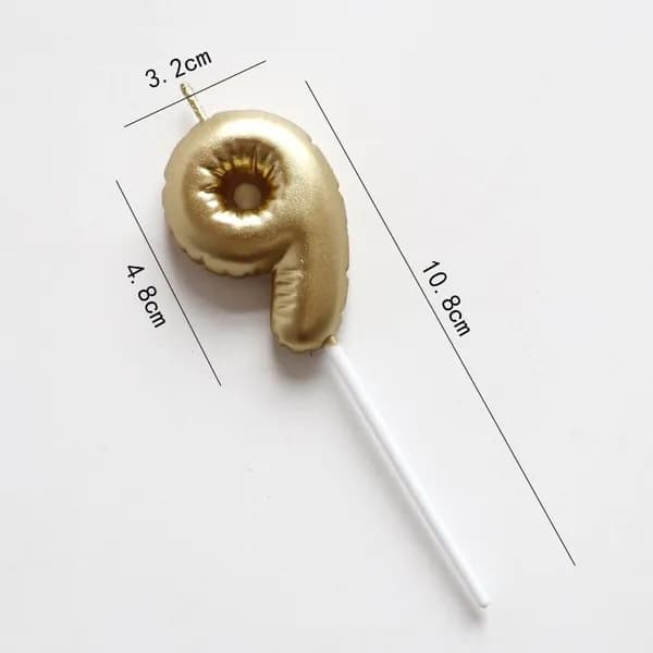 Свечи для торта цифра 9, 10 см, 1 шт