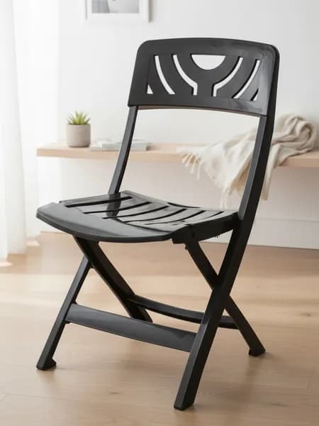 Стул складной Decorona DeRiviera, со спинкой, пластиковый, коричневый, 82 см, до 100 кг