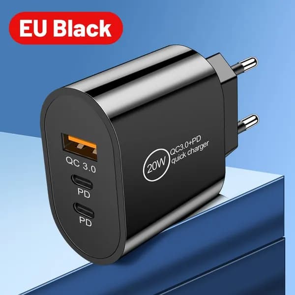 USB + 2PD Type-c Зарядное устройство для мобильных телефонов