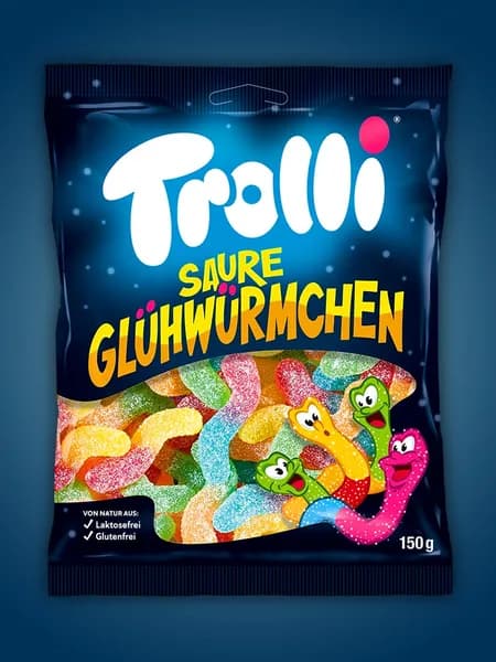 Мармелад TROLLI Кислые Светлячки (Saure Gluhwormchen) 150г Германия