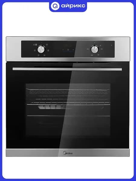 Электрический духовой шкаф Midea MO47007GX, 57.5 см, 60 л, 6 режимов, гриль, нержавеющая сталь